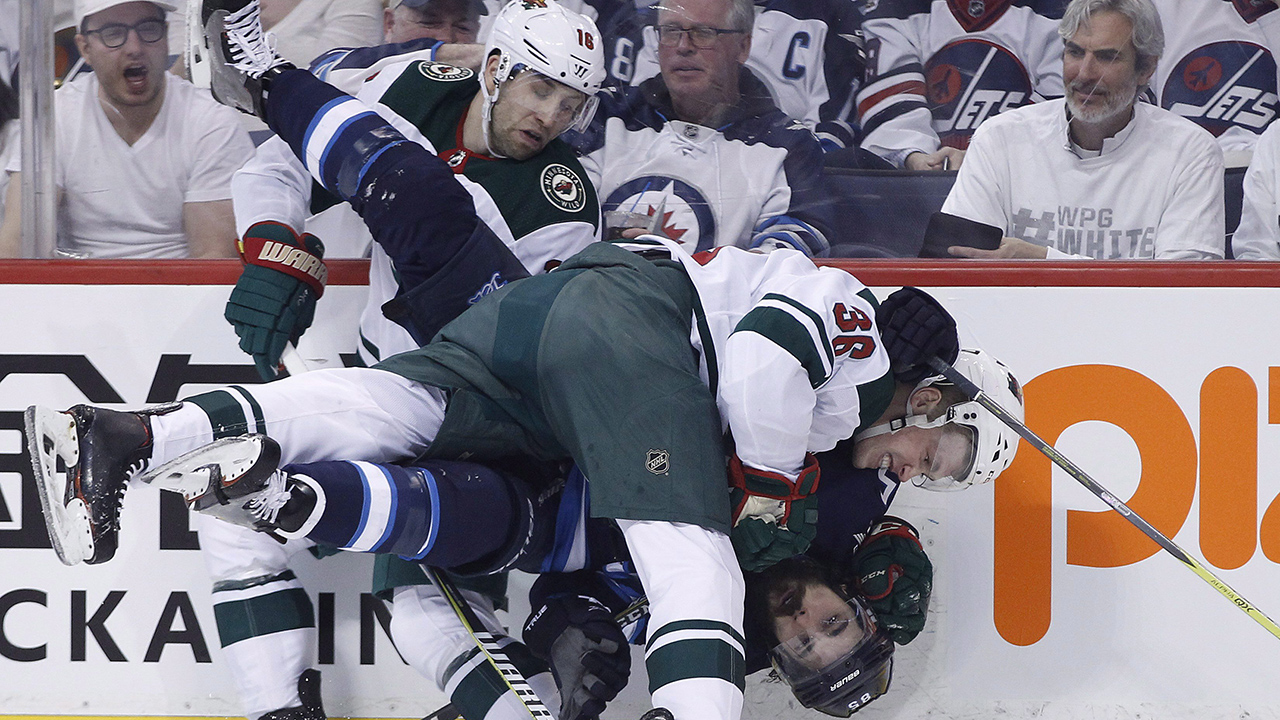 Jets Forward Mathieu Perreault Exits Game 1 With Upper-body Injury