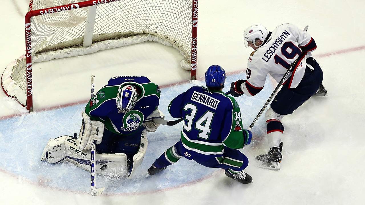 Swift Current Broncos playing Broncos Strong game