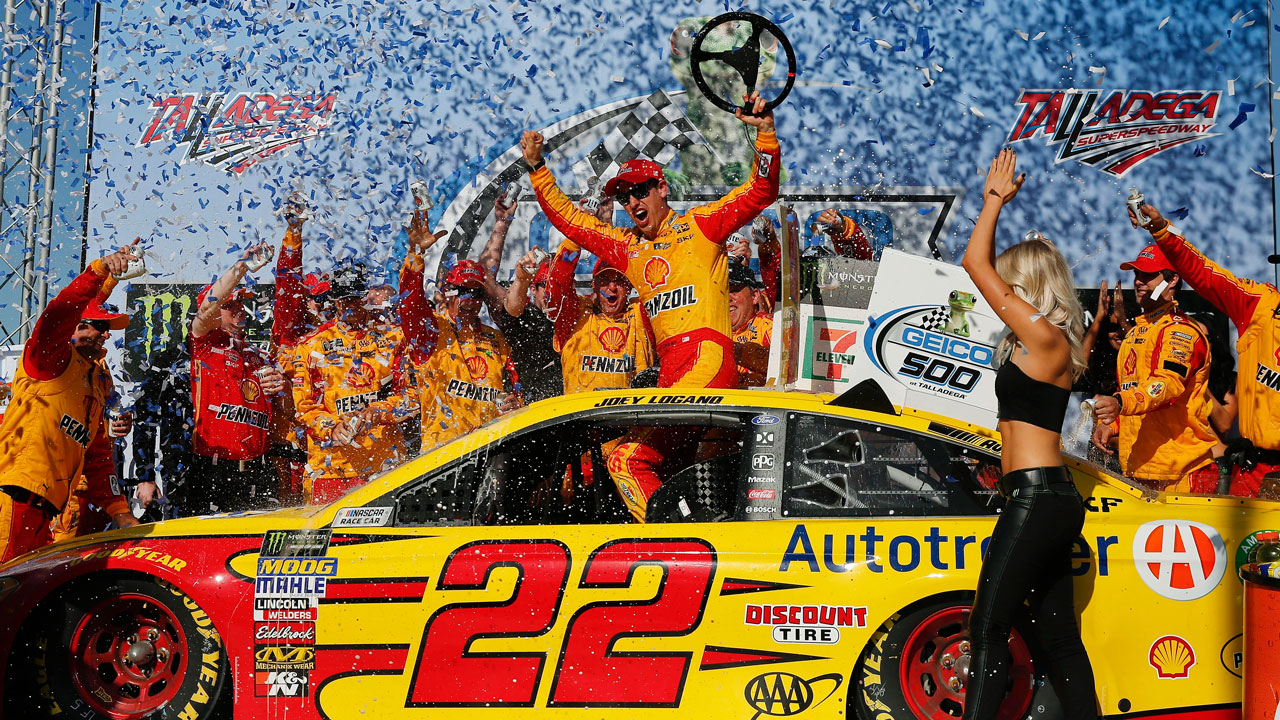 Joey Logano snaps long losing streak with win at Talladega