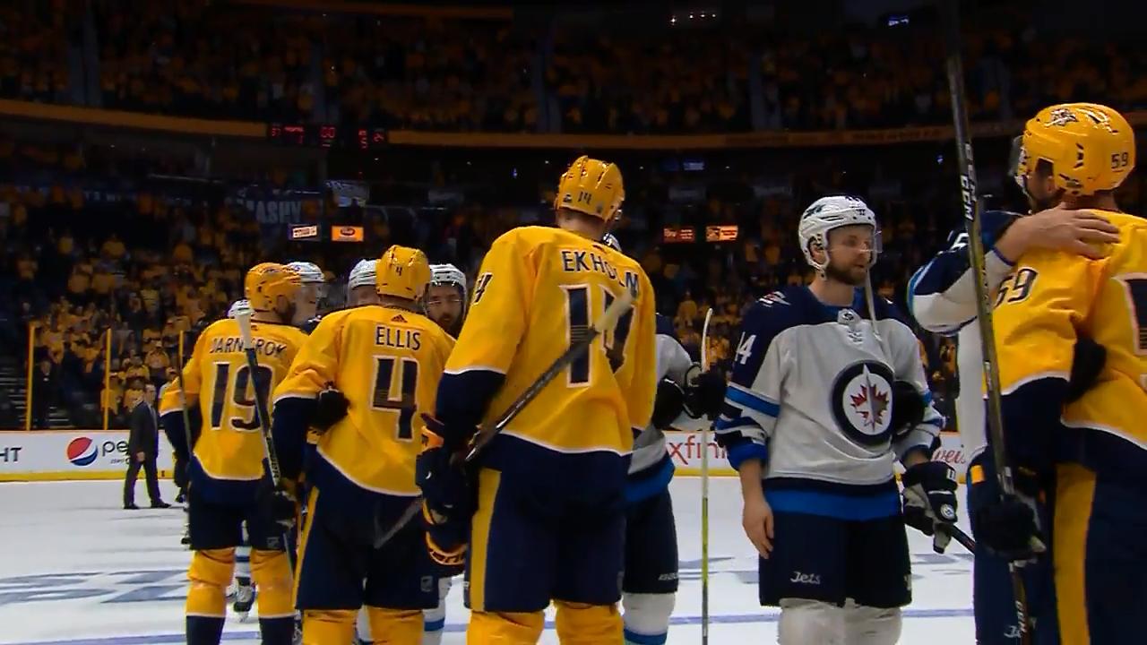 Predators vs Jets: Nashville fans interrupt Winnipeg's whiteout in