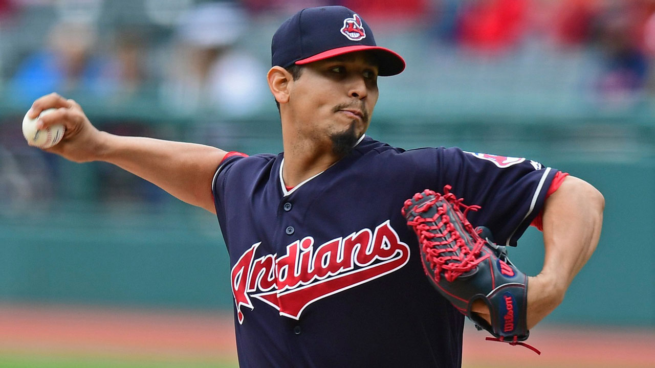 Indians-Carlos-Carrasco-pitches-against-Brewers