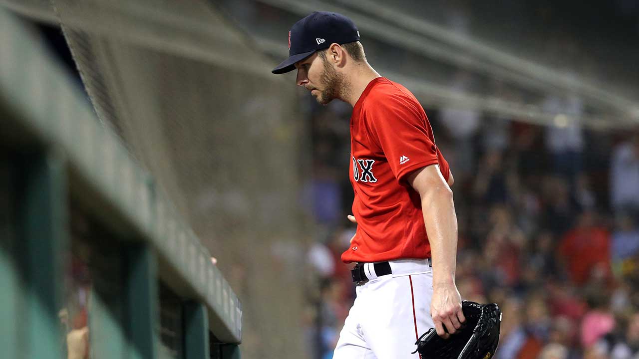 Report Red Sox ace Chris Sale admitted to hospital with stomach illness