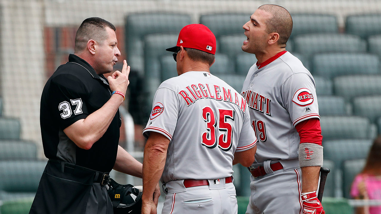 Joey Votto gets ejected in finale of contract year