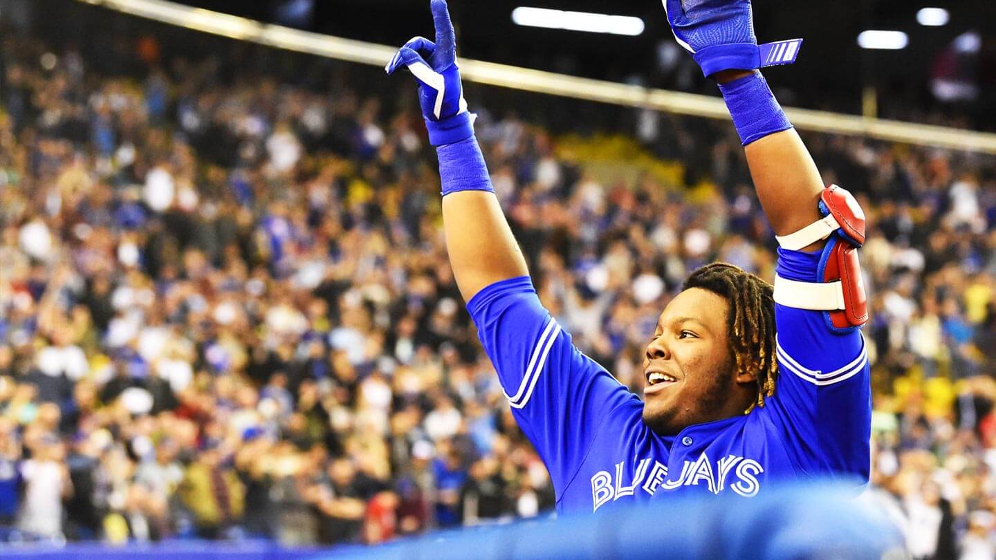 Wearing his dad's No. 27, Vladimir Guerrero Jr. received a hero's