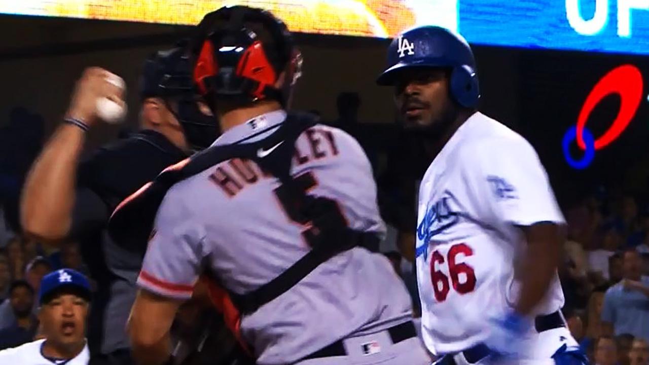 Yasiel Puig, Nick Hundley cause benches to clear in Giants-Dodgers