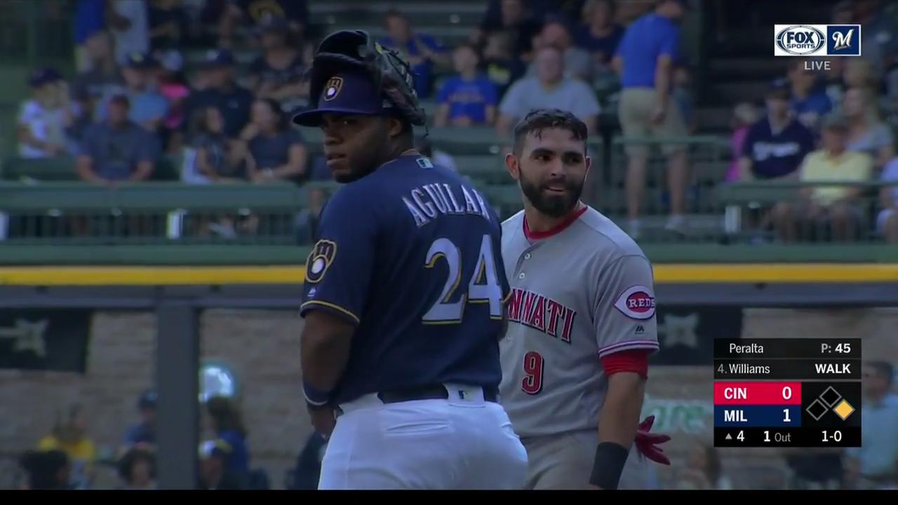 Aguilar Wardrobe Malfunction Almost Costs Brewers A Base