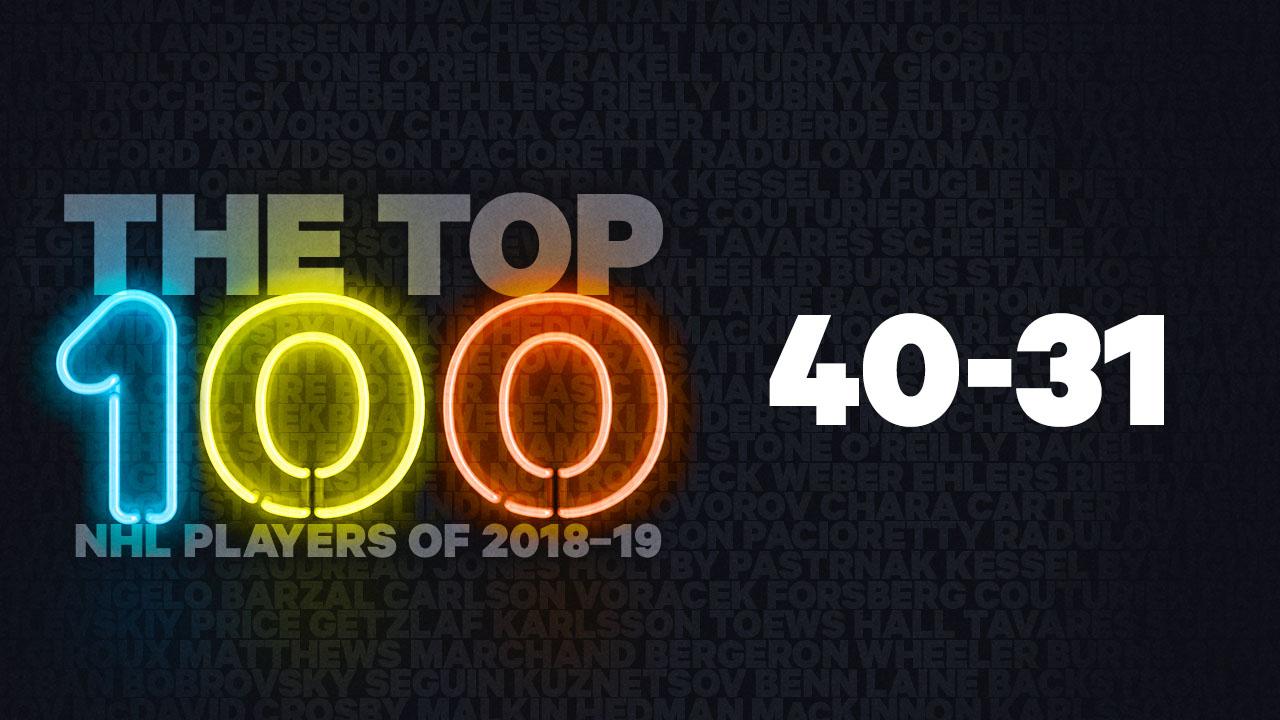 Top 100 NHL players of 2018–19: 50–31