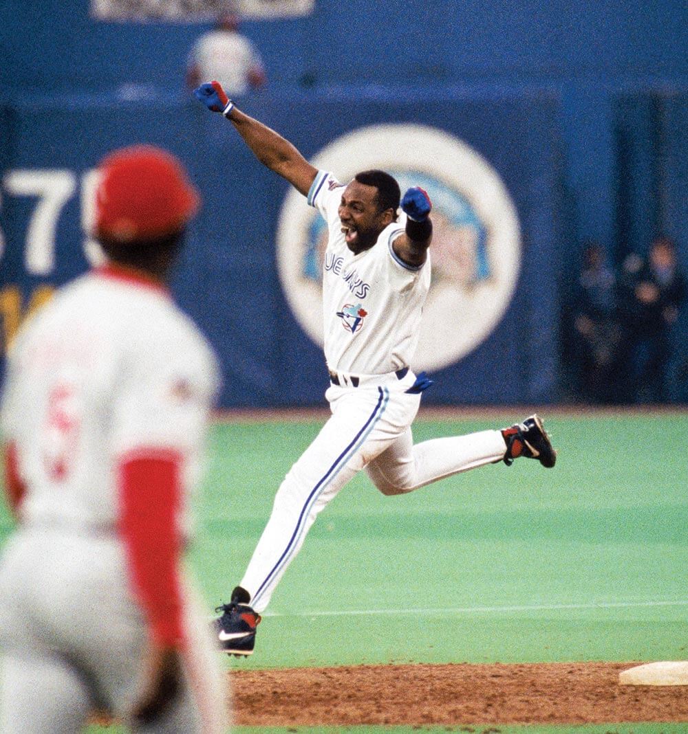 On the field for Joe Carter's World Series-winning home run