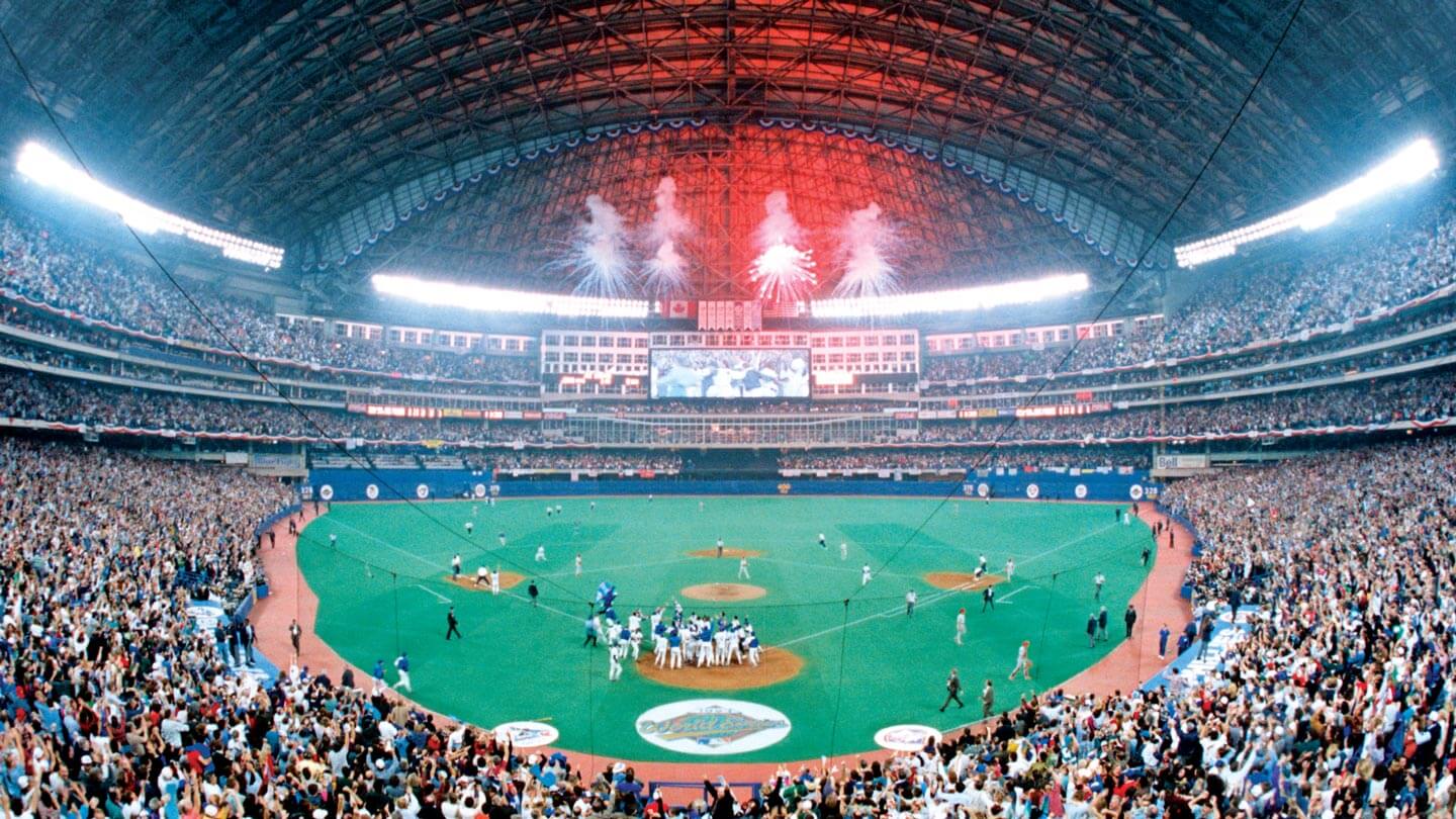 On the field for Joe Carter's World Series-winning home run