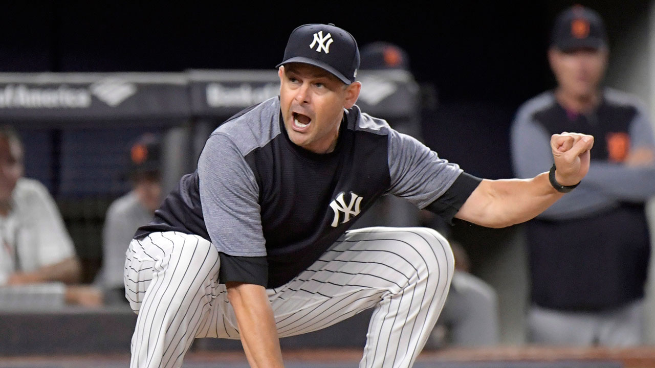 Yankees manager Aaron Boone ejected in game vs. Blue Jays