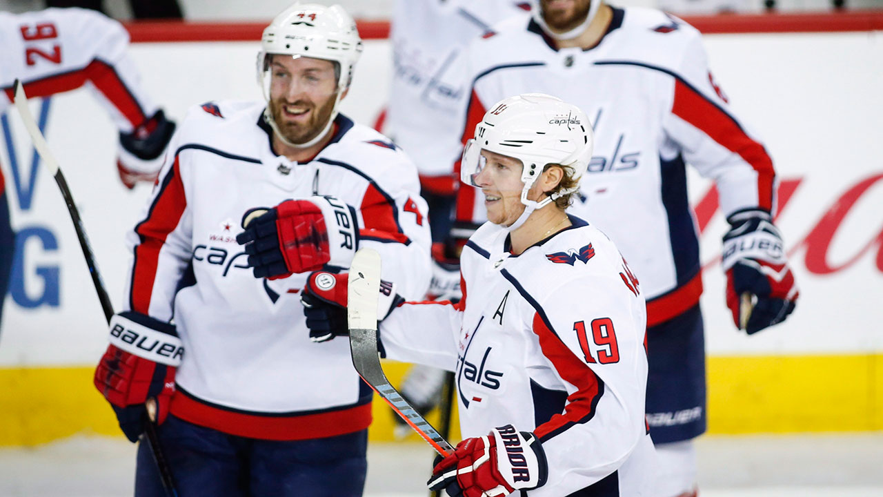 NHL-Backstrom-celebrates-winning-goal-against-Flames