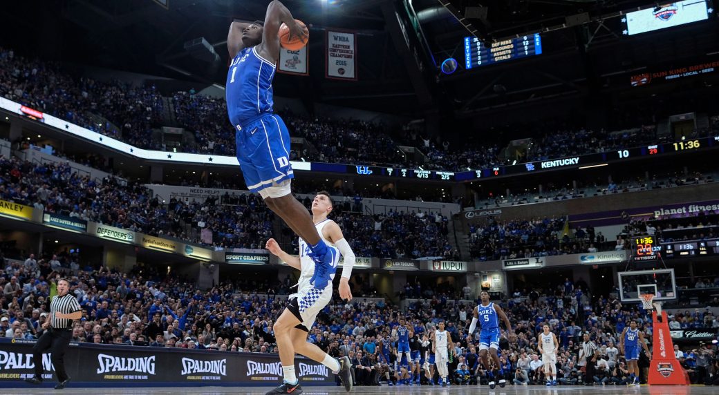 zion williamson dunks duke