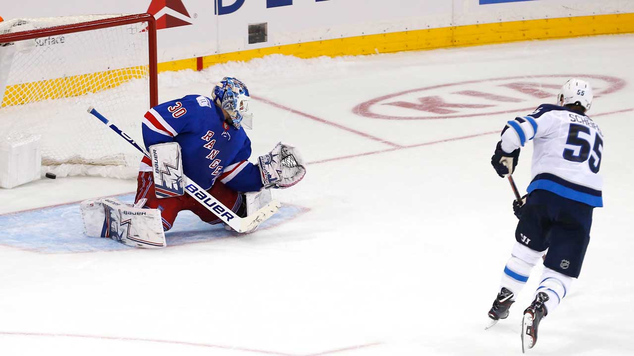 Scheifeles Shootout Goal Caps Jets Rally Past Rangers