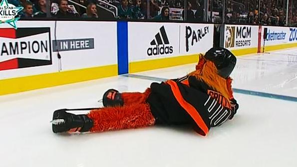 Gritty destroys SJ Sharkie in fastest skater contest