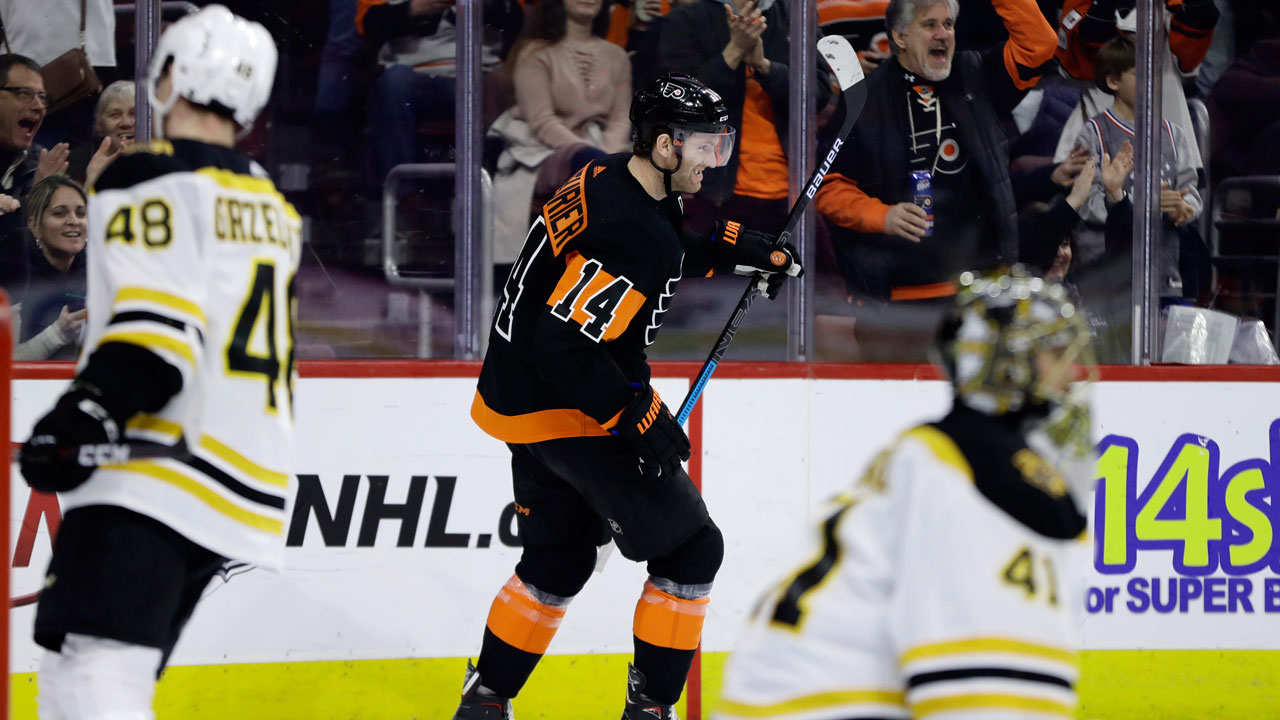 Couturier Leads Flyers To Comeback Win Over Bruins