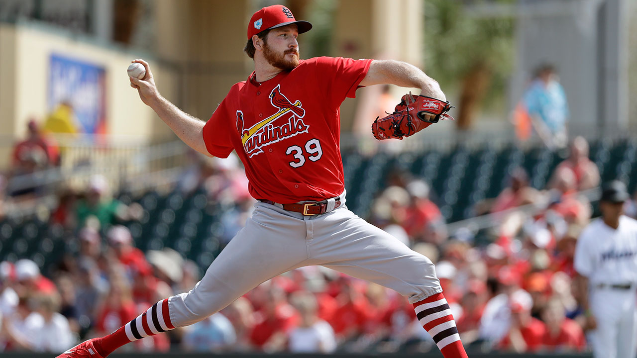 Cardinals pitcher Miles Mikolas at spring training in his hometown