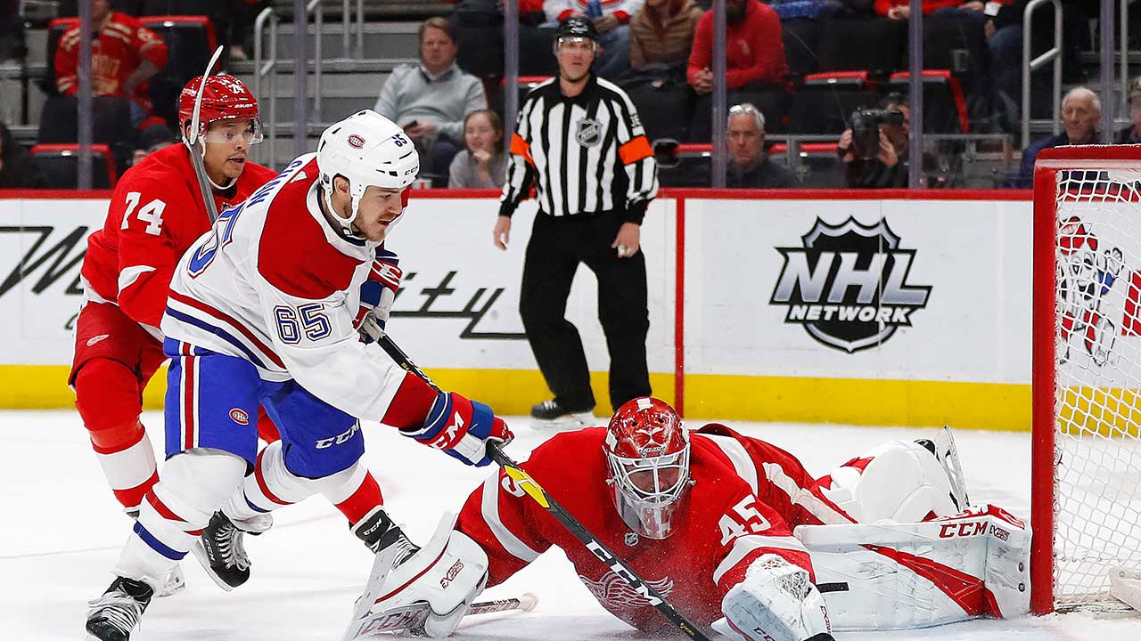 Shaw, Domi lead Canadiens to rout of Red Wings - S