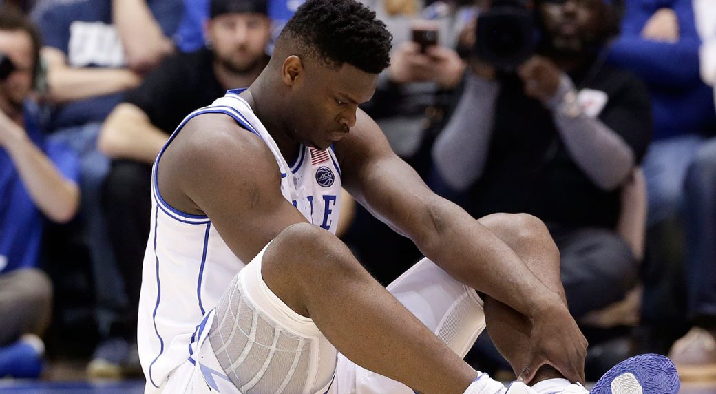 duke player blows out sneaker