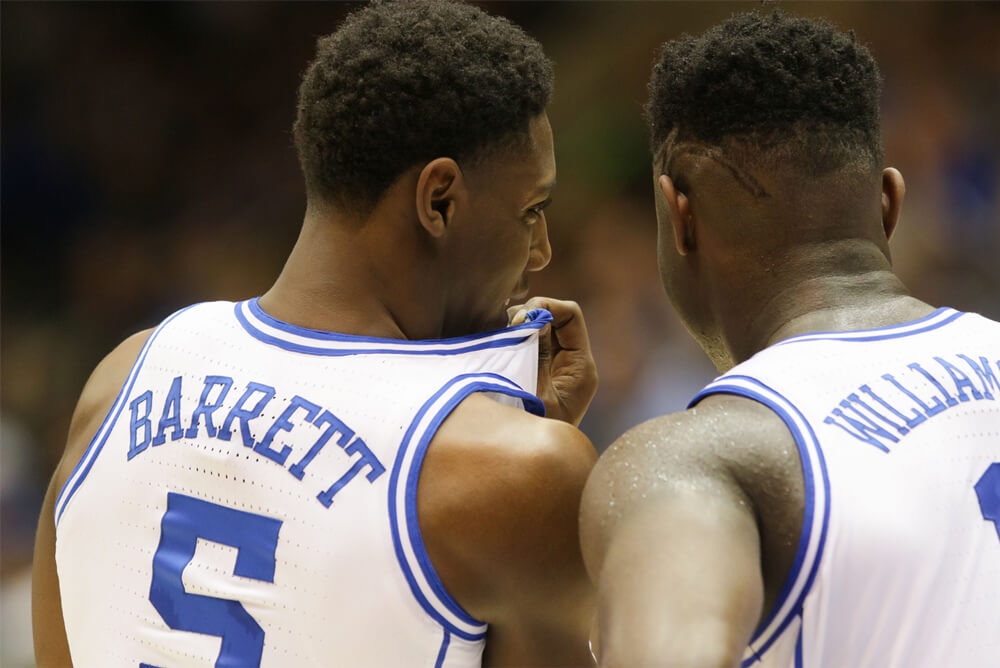 Zion Williamson's incredible 360 dunk brought out the best reaction from R.J.  Barrett 