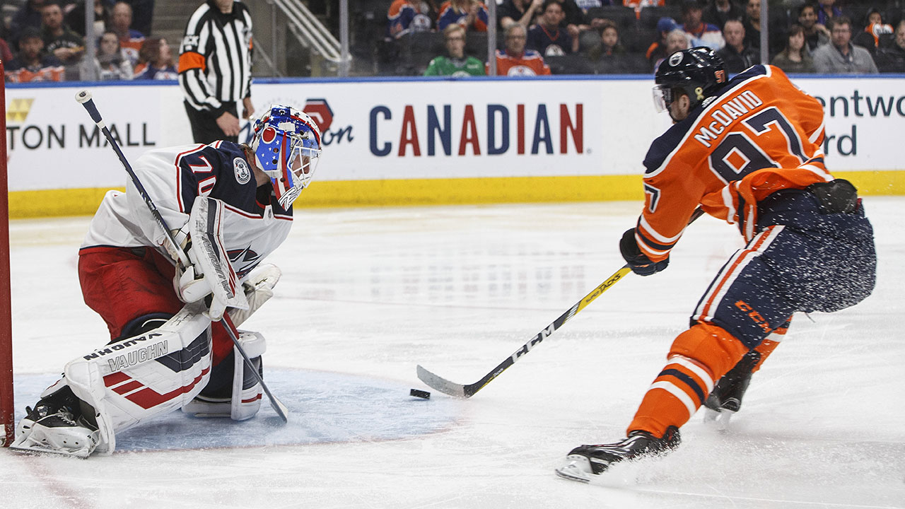 McDavid's two points lead Oilers past Blue Jackets