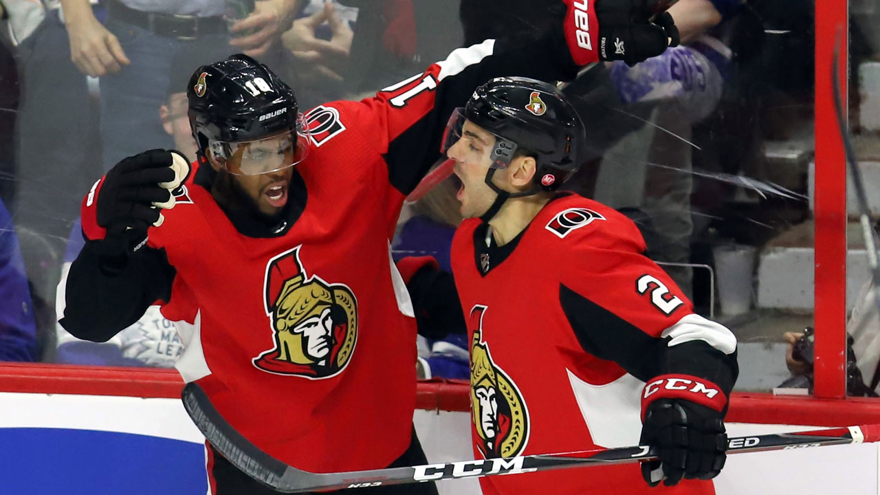 Last-place Senators knock off Maple Leafs for seco