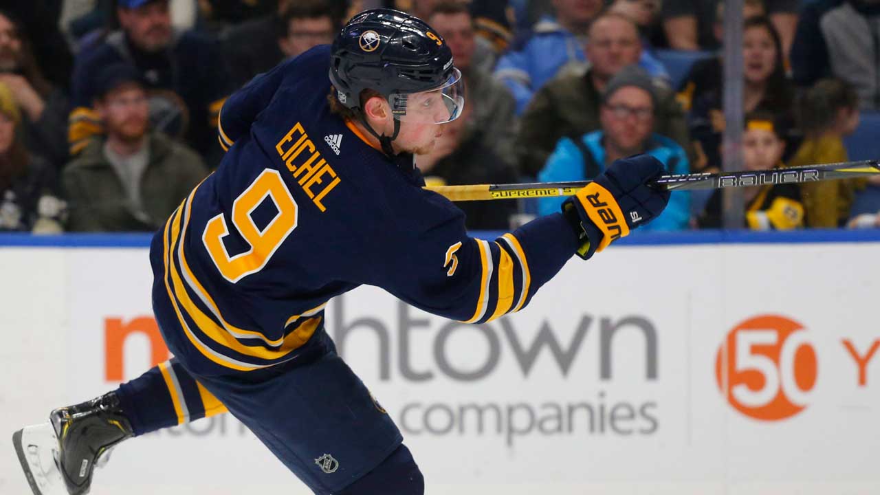 Sabres' Jack Eichel day-to-day with upper-body inj