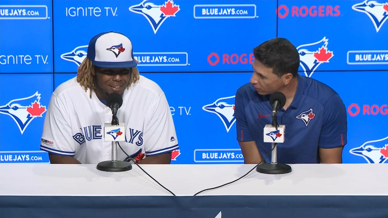 Vladimir Guerrero Jr. says he's 'proud' to be making debut in Canada