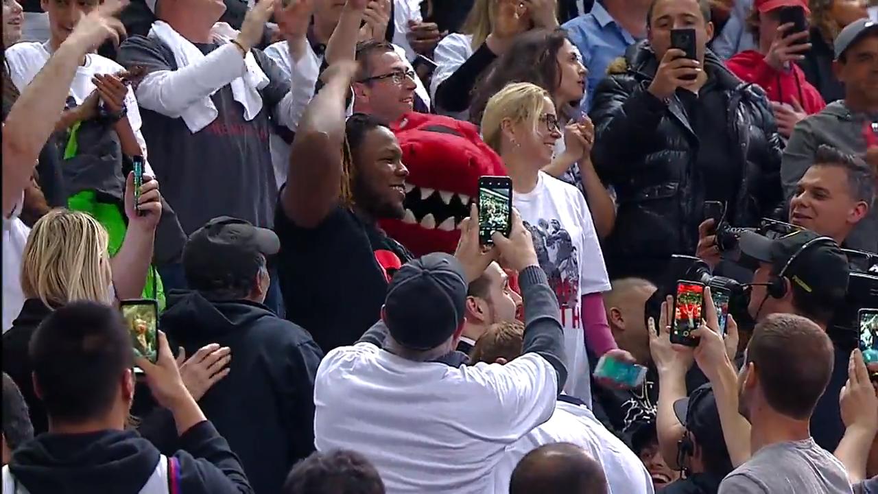 Vladimir Guerrero Jr. attends Raptors game