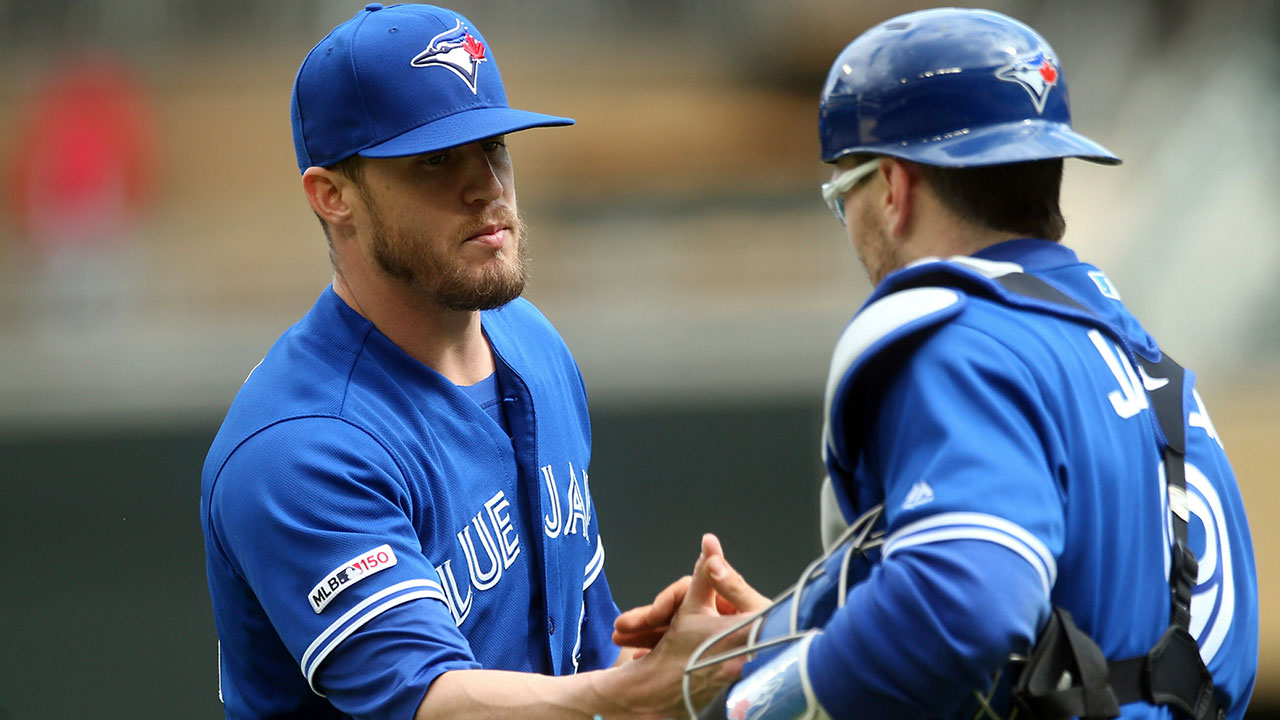 old school blue jays hat