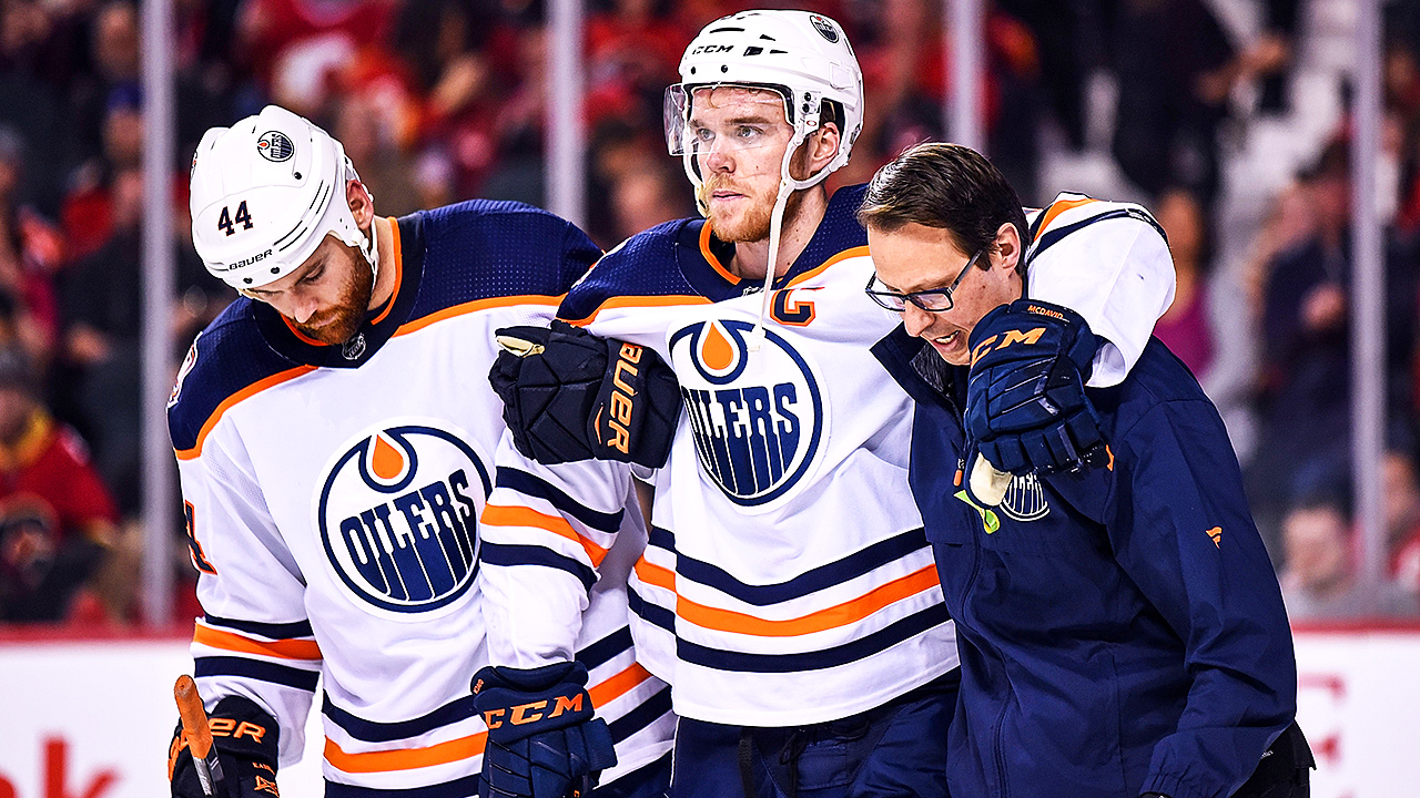 How serious is Connor McDavid's injury and what do the Oilers do