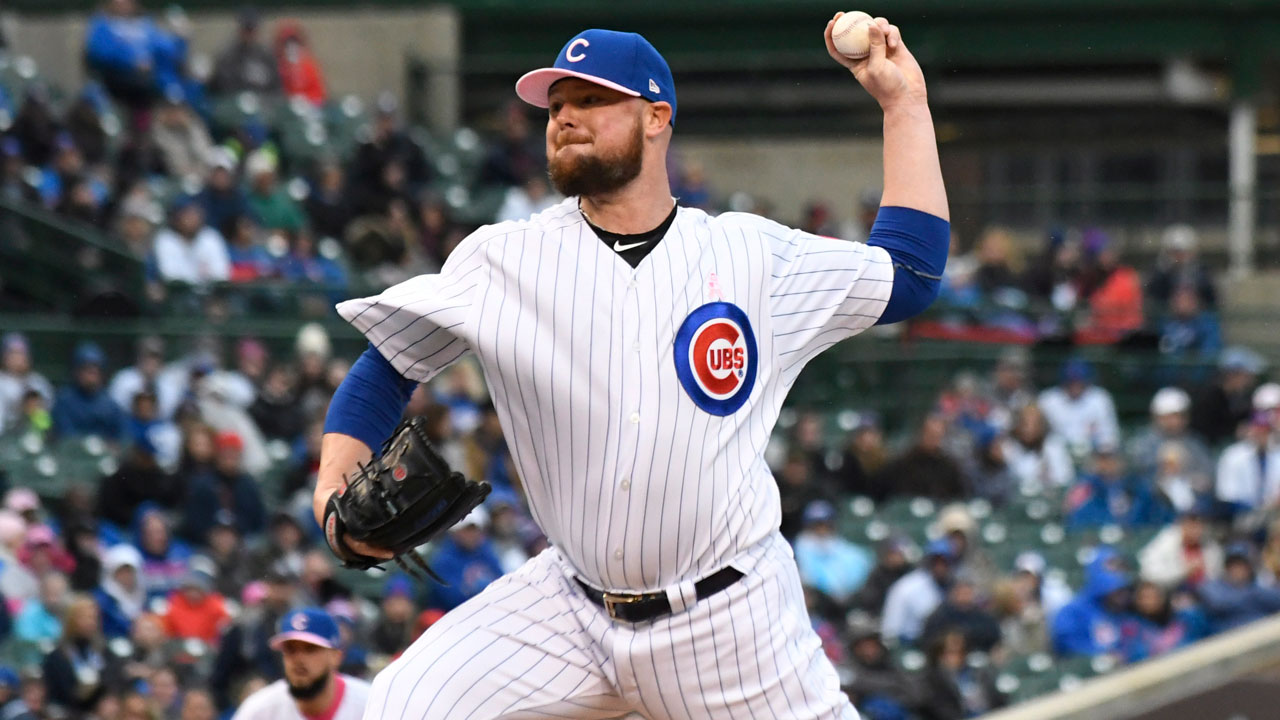 Jon Lester pitches into 7th inning vs. Reds