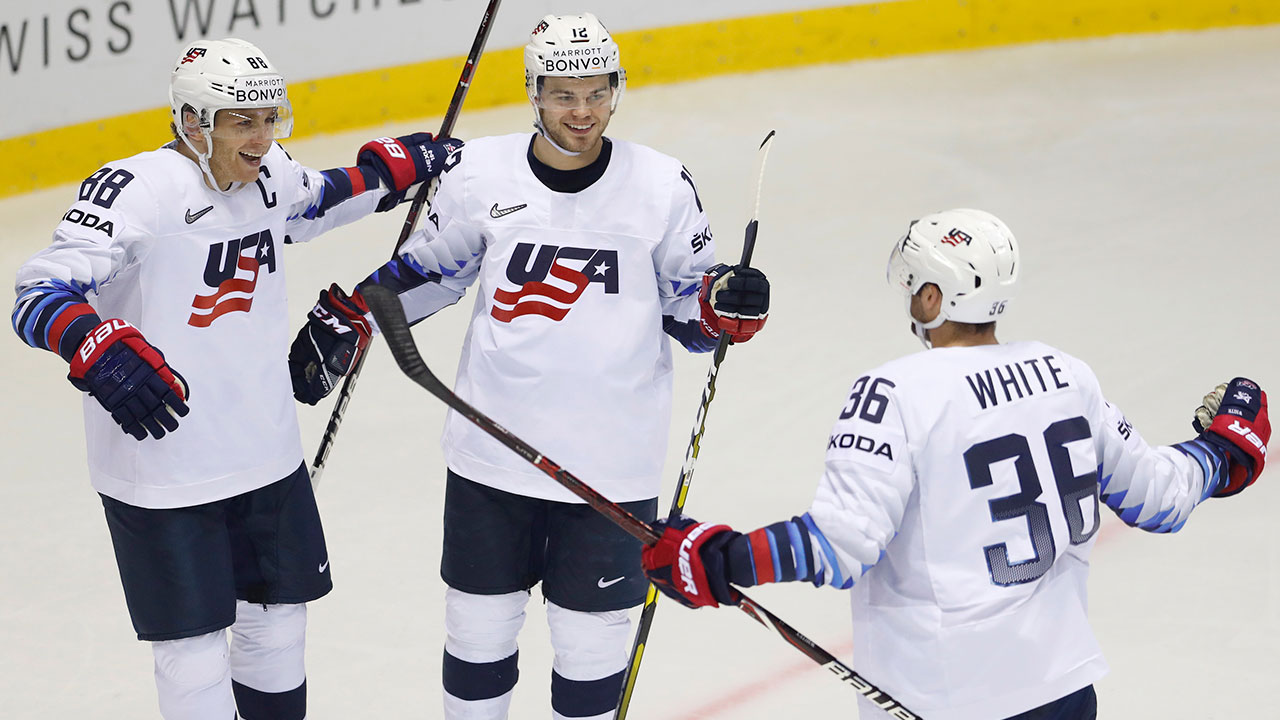 DeBrincat scores twice as US routs Denmark at worlds