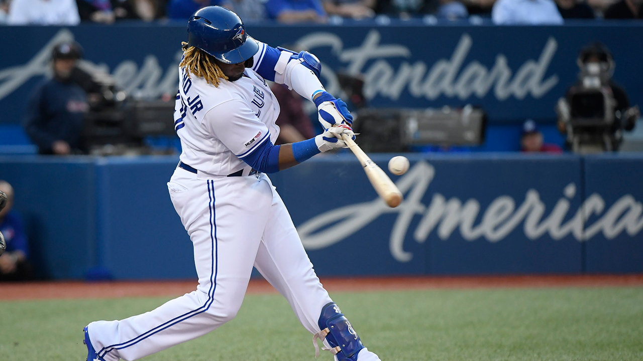 Vladimir Guerrero Jr. Toronto Blue Jays Unsigned Home Run Derby Batting Photograph