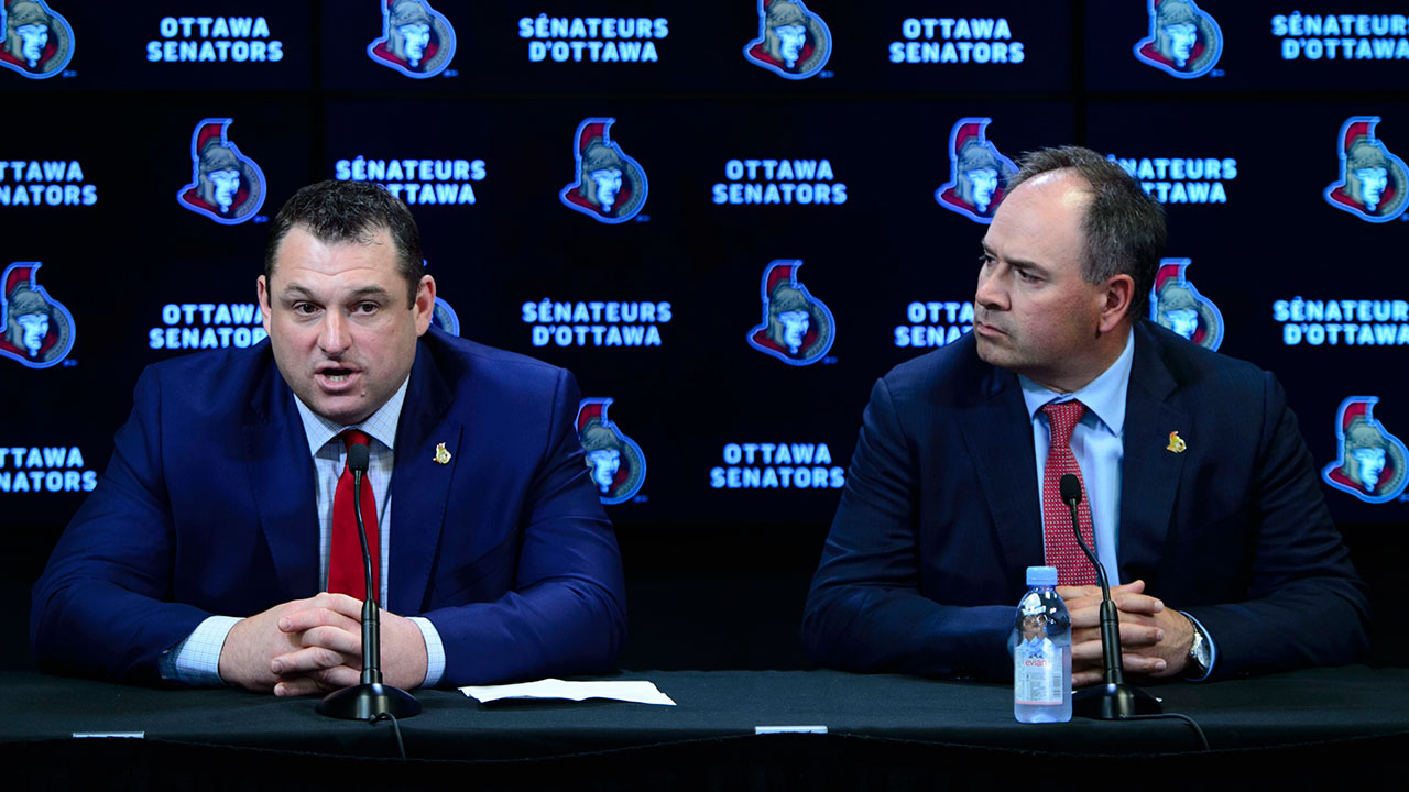 Watch Live: Senators GM Pierre Dorion, head coach D.J. Smith speak to media