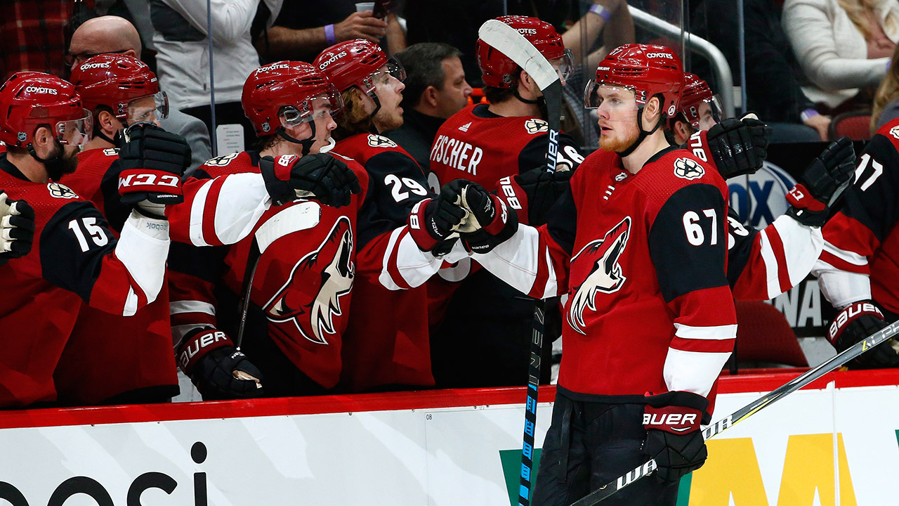 coyotes-lawson-crouse-celebrates-goal-with-teammate