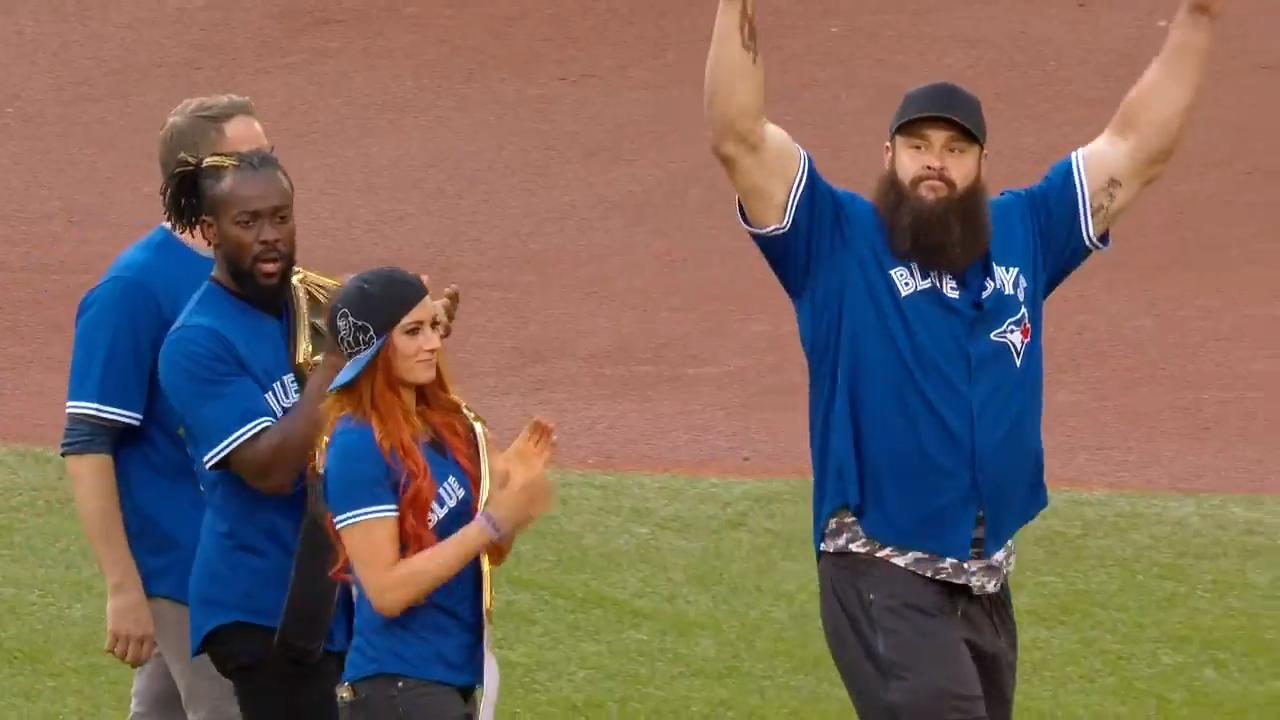 Love doing stuff with the community': Brandon Miller tosses first pitch at  Knights game