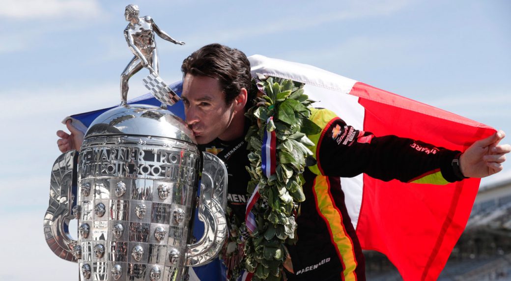 Indy 500 winner Simon Pagenaud unveils famed trophy in Paris