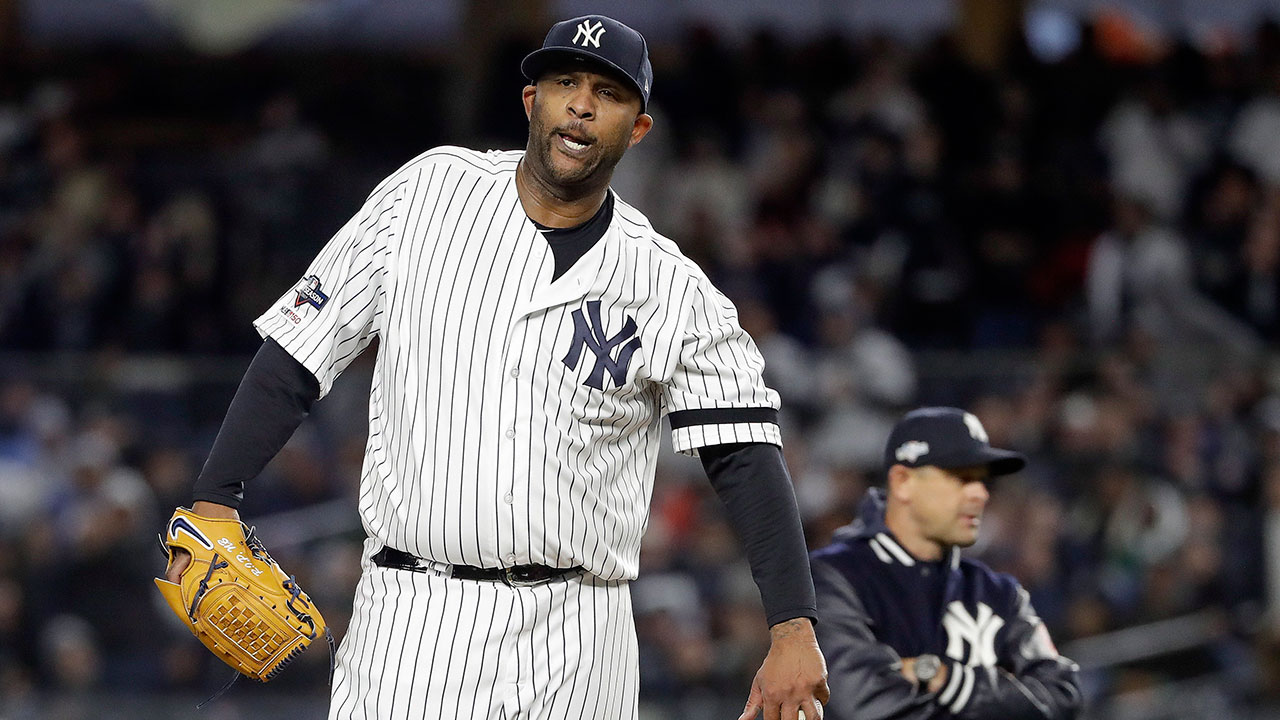 Knee brace now part of CC Sabathia's routine