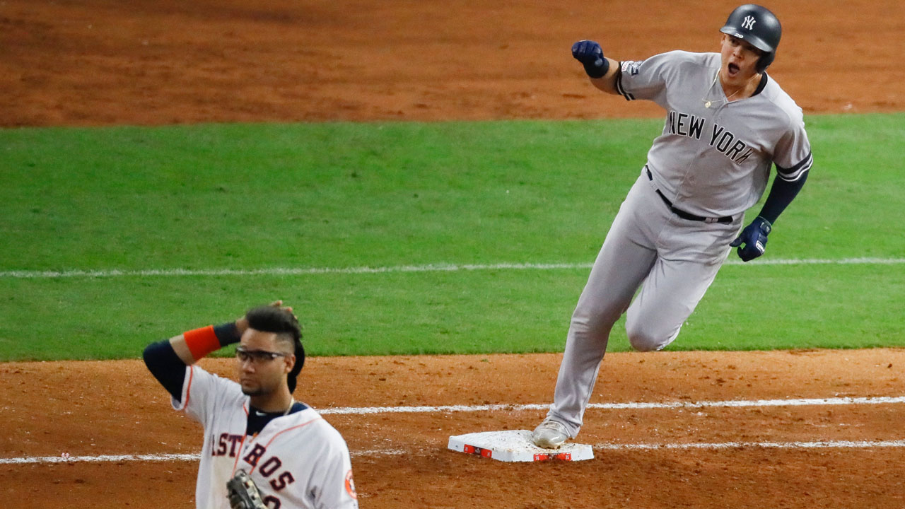 Gleyber Torres, Masahiro Tanaka lead Yankees to shutout win over Astros in  ALCS opener