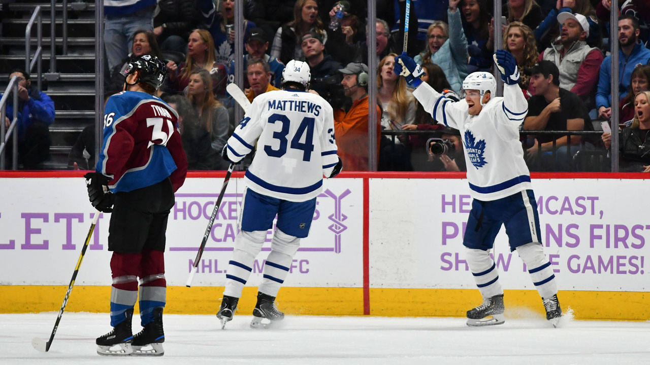 Barrie, Matthews score as Maple Leafs hold on to b
