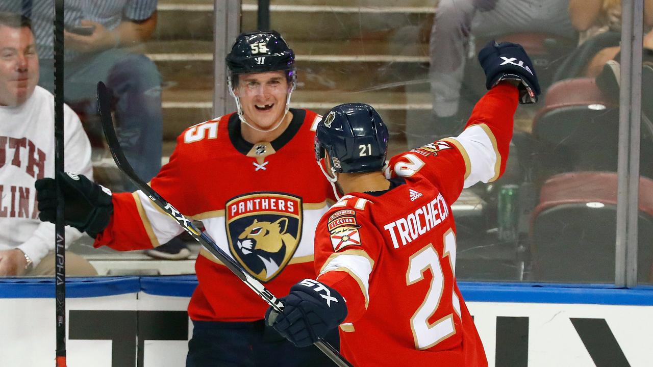 Panthers' Jonathan Huberdeau made late scratch with upper-body injury