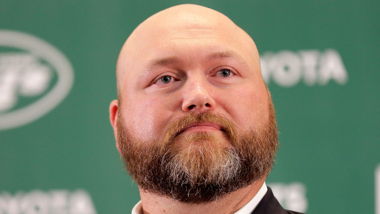 New York Jets general manager Joe Douglas speaks during a press conference at the team's NFL football training facility. (Seth Wenig/AP)