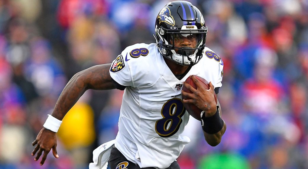 Ravens QB Lamar Jackson carted into locker room with ankle sprain