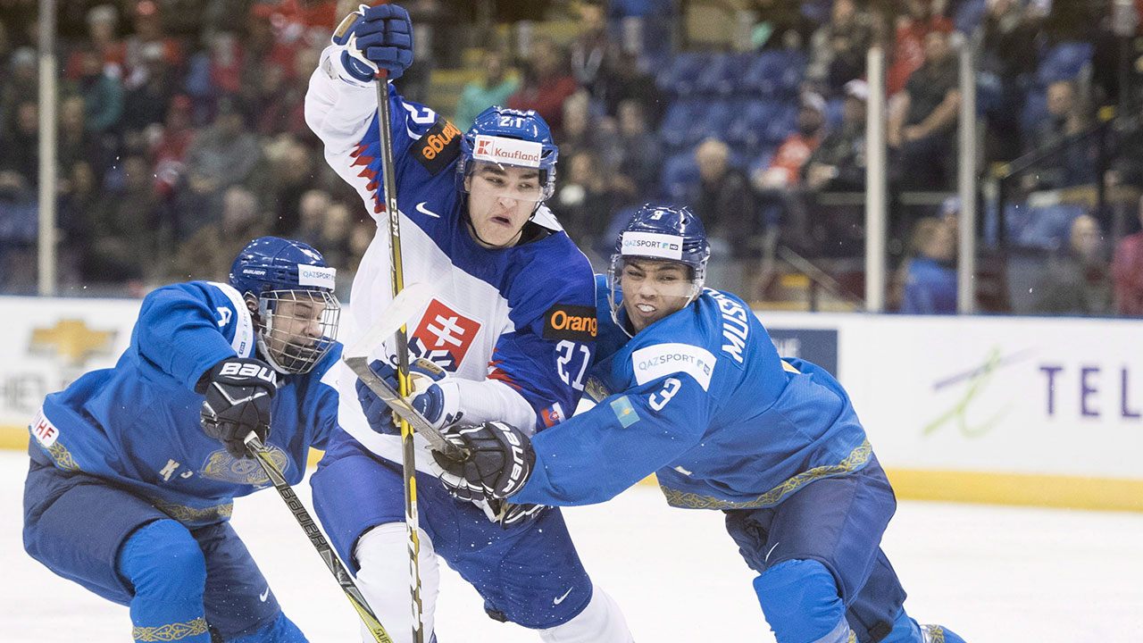 Slovakia edges Kazakhstan at world junior hockey c