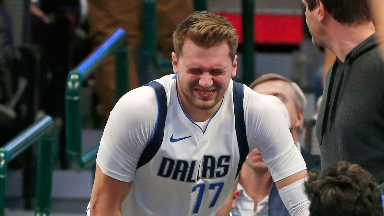 Mavericks Star Luka Doncic Suffers Ankle Injury Vs. Heat