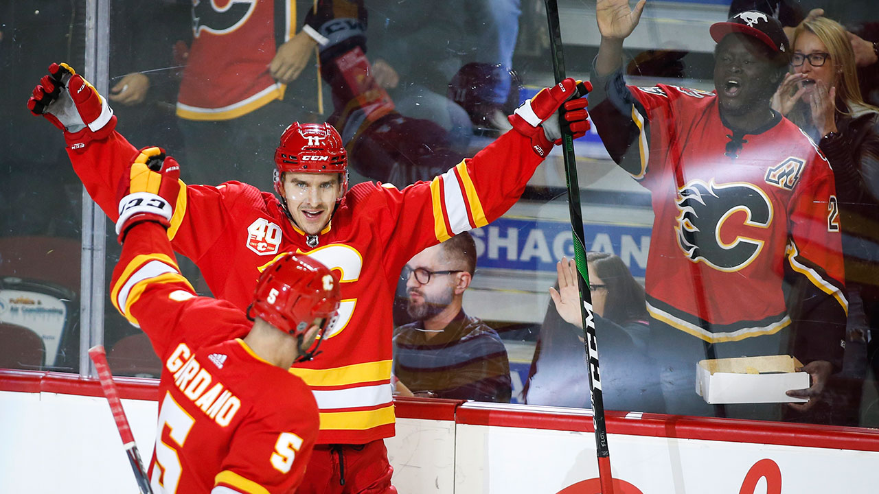 Johnny Gaudreau has a goal and an assist to lead Flames past Rangers