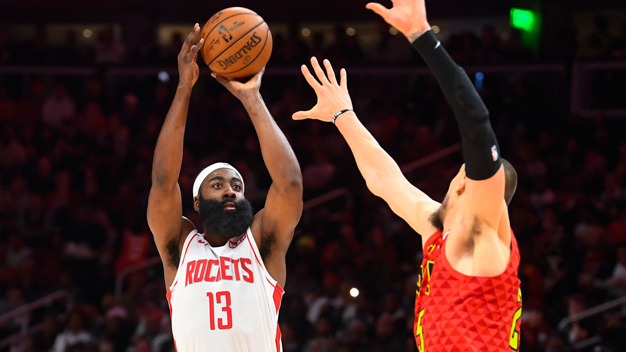 Harden, Young both get 40-point triple-doubles; Rockets top Hawks