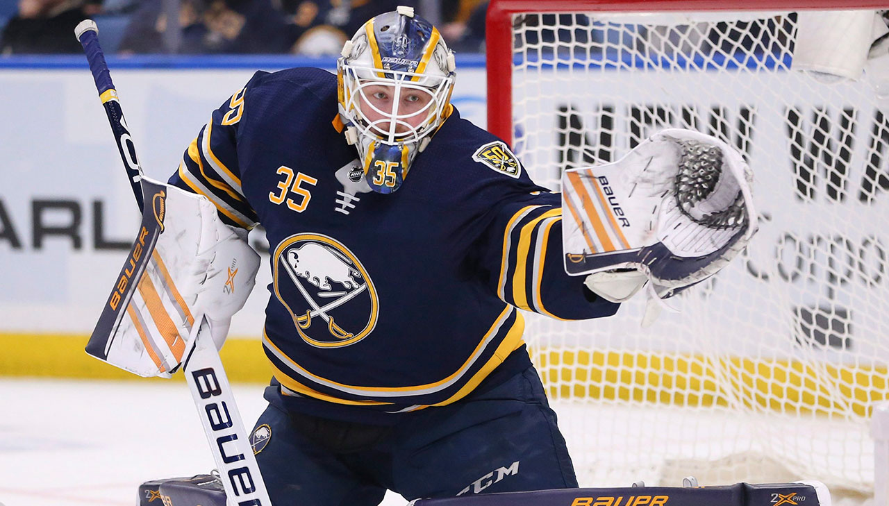 The Sabres took their best shot at their former goalie, but Linus