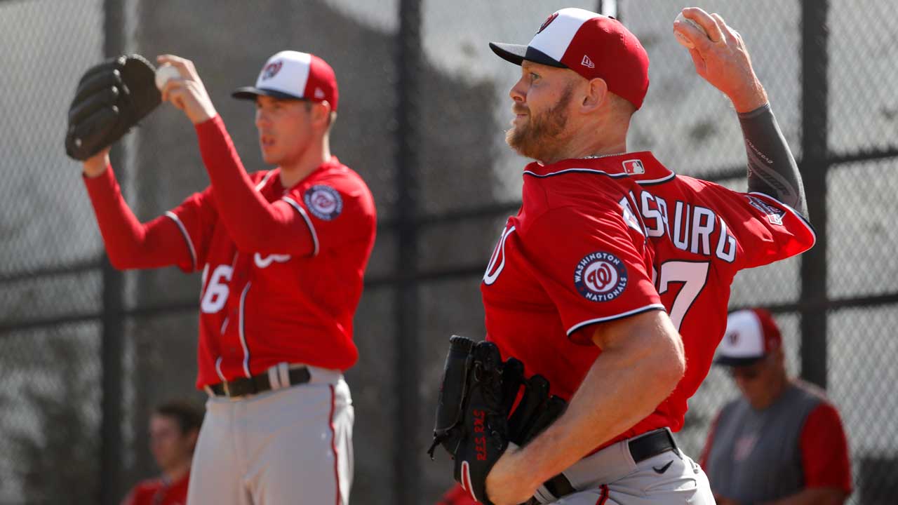 Strasburg, Corbin ramping up slowly after long post-season