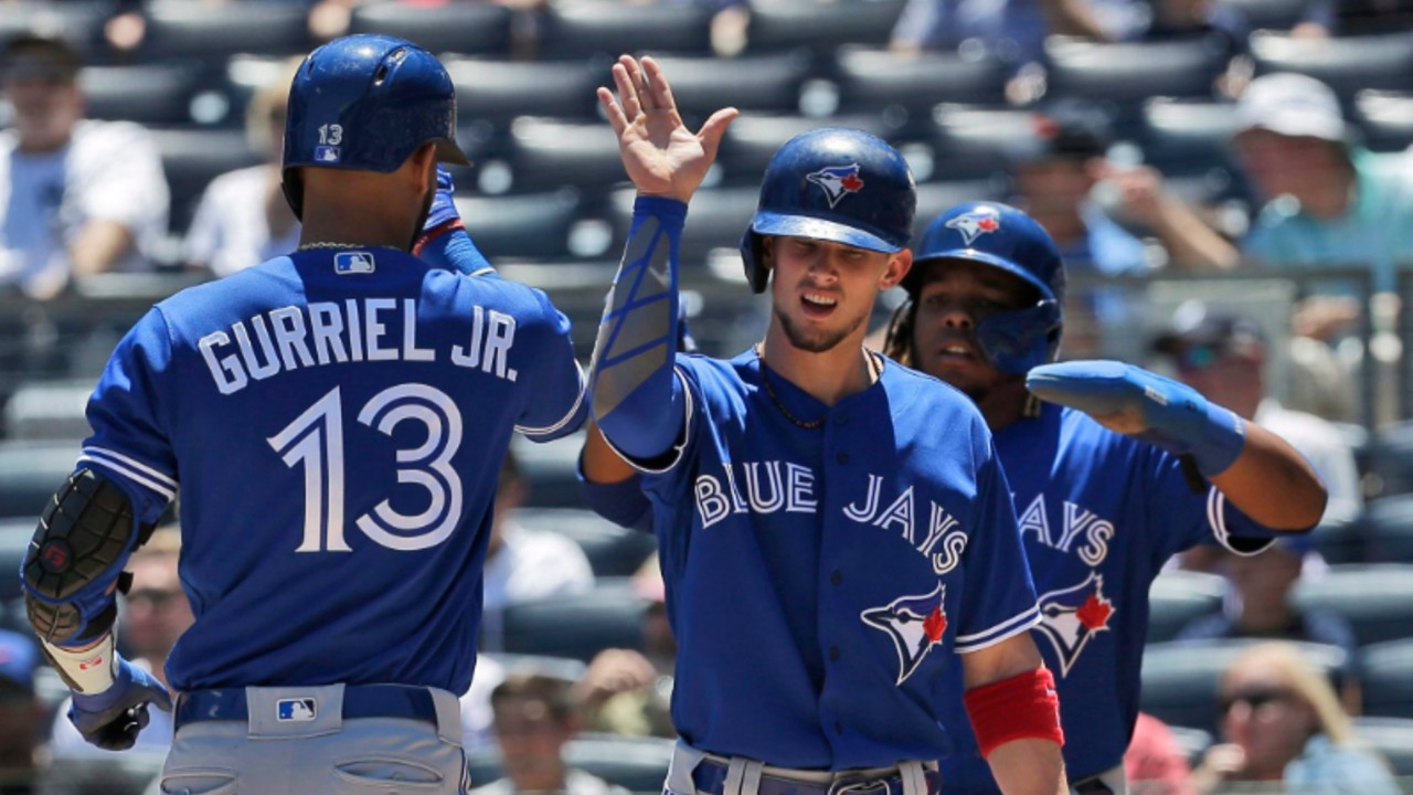 Austin Martin and Gurriel Jr. taking batting practice at Blue Jays